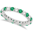 Eternity Lab  Diamond & Emerald Ring Band 14k White Gold (2.35ct)
