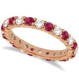 Eternity Lab  Diamond & Ruby Ring Band 14k Rose Gold (2.35ct)