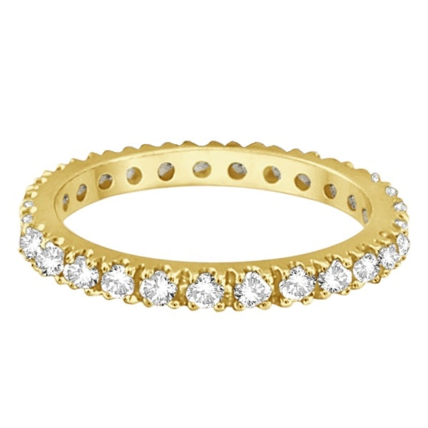 Diamond 14K yellow gold 2 mm eternity band, alternate product view