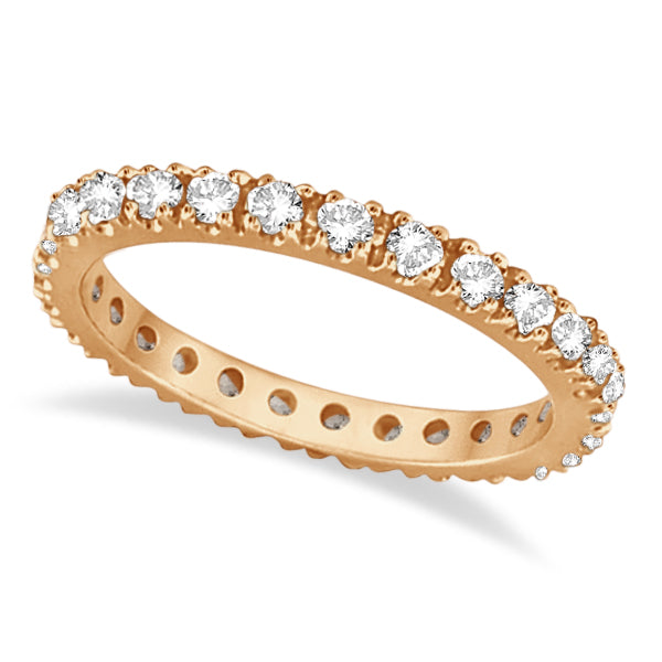 Diamond 14K rose gold 2 mm eternity band, main product view