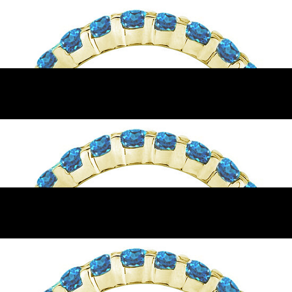 Blue Topaz Eternity Ring Band 14k Yellow Gold (1.07ct) — alternate product profile on white