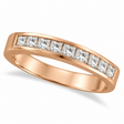 Princess-Cut Channel-Set Lab Diamond Ring 14k Rose Gold (1/2ct)