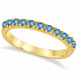 Blue Topaz Stackable Band Ring Guard in 14k Yellow Gold (0.38ct)