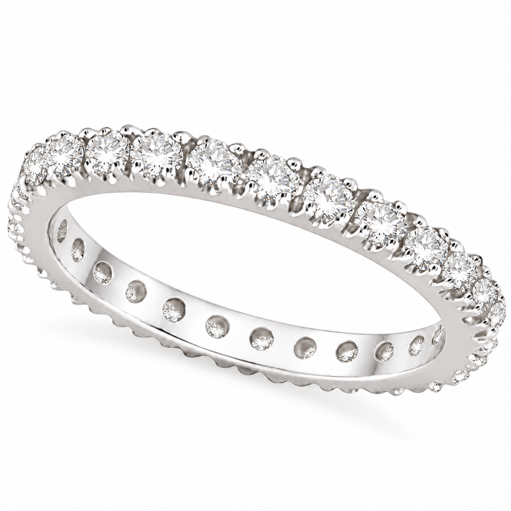 Diamond 14K white gold 2 mm eternity band, main product view