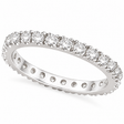 Diamond Eternity Wedding Ring Band 14K White Gold (0.51ctw)