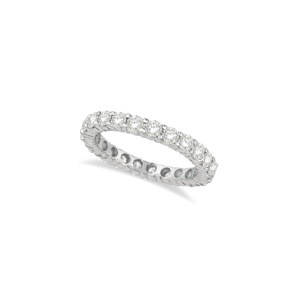 Lab Diamond Eternity Ring Wedding Band 14k White Gold (2.50ct) — main view