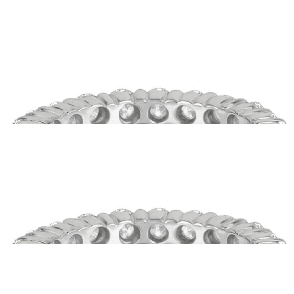 Diamond Eternity Ring Wedding Band 14k White Gold 6.00ct - alternate profile
