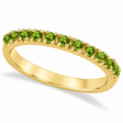Peridot Stackable Band Anniversary Ring Guard 14k Yellow Gold (0.38ct)