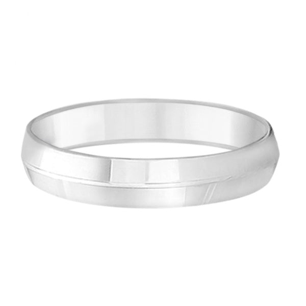 Knife Edge Wedding Ring Band Comfort-Fit Palladium (5mm)