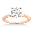 Diamond Hidden Halo Solitaire Engagement Ring 14k Rose Gold (0.06ct)