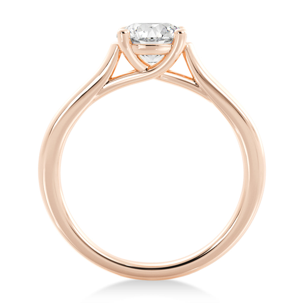 Trellis Solitaire Engagement Ring 14k Rose Gold