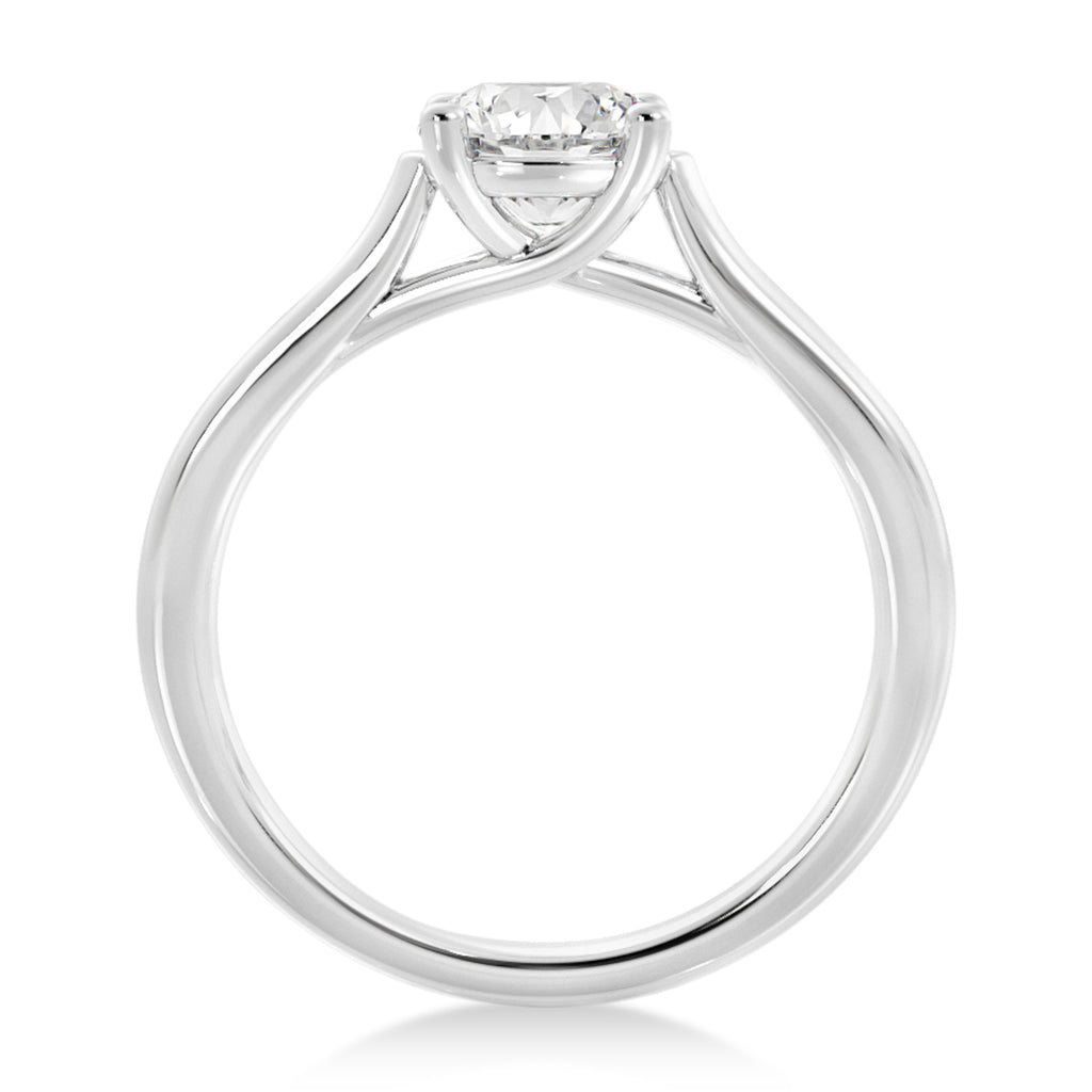 Trellis Solitaire Engagement Ring 14k White Gold