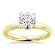 Basket Solitaire Engagement Ring 14k Yellow Gold
