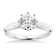 Crown Solitaire Engagement Ring Platinum