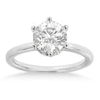Diamond Hidden Halo 6 Prong Engagement Ring 18k White Gold (0.08ct)