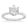 Lab Diamond Hidden Halo 6 Prong Engagement Ring Platinum (0.08ct)