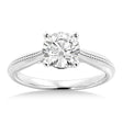 Milgrain Trellis Solitaire Engagement Ring Platinum
