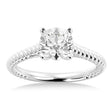 Twisted Rope Solitaire Engagement Ring Platinum