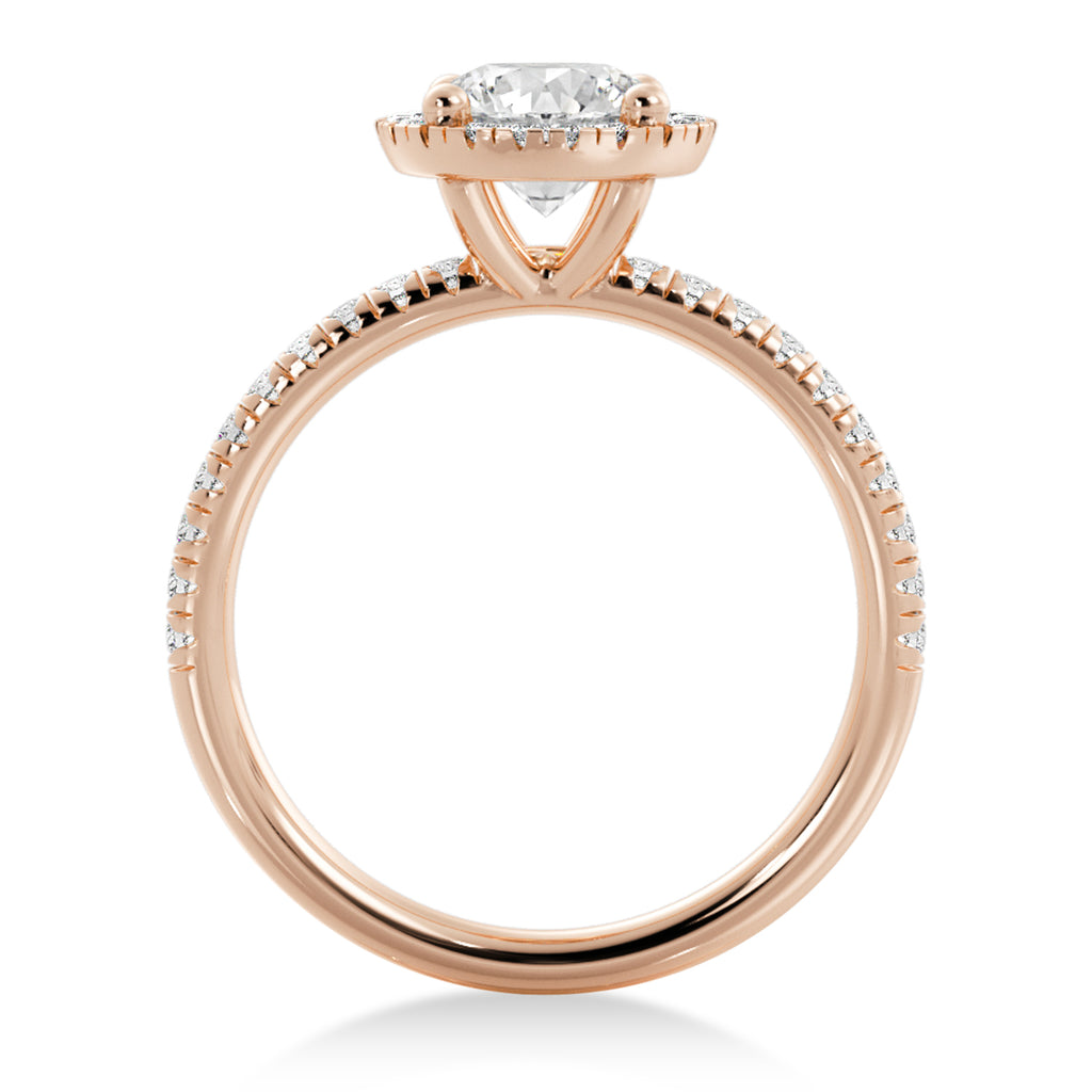 Diamond  Halo Engagement Ring 14k Rose Gold (0.28ct)