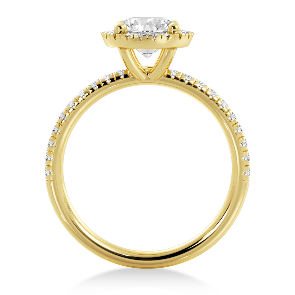 Diamond  Halo Engagement Ring 14k Yellow Gold (0.28ct)