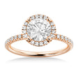 Lab Diamond  Halo Engagement Ring 14k Rose Gold (0.28ct)