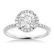 Lab Diamond  Halo Engagement Ring 18k White Gold (0.28ct)