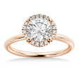 Lab Diamond  Halo Engagement Ring 14k Rose Gold (0.08ct)