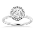 Lab Diamond  Halo Engagement Ring 14k White Gold (0.08ct)
