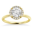 Lab Diamond  Halo Engagement Ring 18k Yellow Gold (0.08ct)