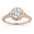 Lab Diamond  Halo Engagement Ring 14k Rose Gold (0.40ct)