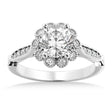 Tulip Lab Diamond Halo Engagement Ring Platinum (0.23ct)