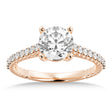 Rope Diamond Accented Engagement Ring 14k Rose Gold (0.23ct)