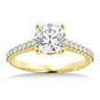 Lab Rope Diamond Accented Engagement Ring 14k Yellow Gold (0.23ct)