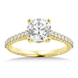 Lab Rope Diamond Accented Engagement Ring 18k Yellow Gold (0.23ct)