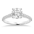 Lab Grown Rope Diamond Accented Engagement Ring Platinum (0.23ct)