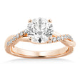 Twisted Diamond Engagement Ring14k Rose Gold (0.16ct)