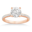 Lab Diamond Hidden Halo Engagement Ring 14k Rose Gold (0.40ct)