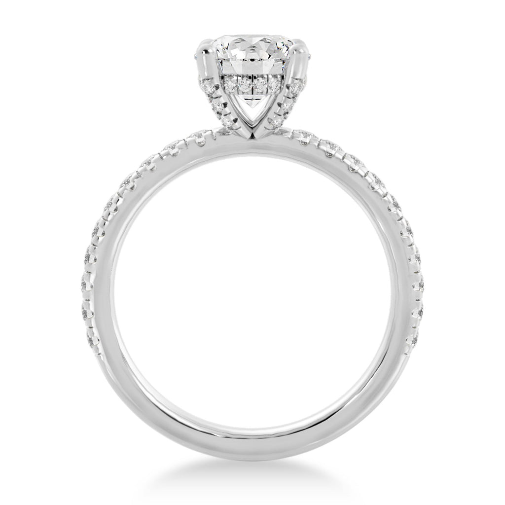 Lab Diamond Hidden Halo Engagement Ring 18k White Gold (0.40ct)