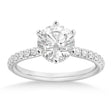 Diamond Hidden Halo 6 Prong Engagement Ring Platinum (0.35ct)