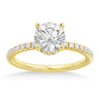 Diamond Pave' Hidden Halo Engagement Ring 14k Yellow Gold (0.33ct)
