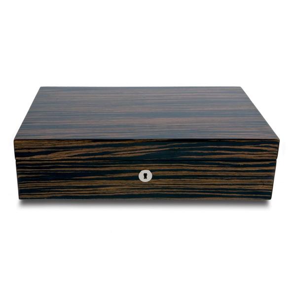 Rapport London Macassar Wood Ten Watch Box Storage