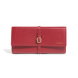 Allurez Foldable Jewelry Travel Organizer Red Vegan Leather