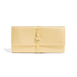 Allurez Foldable Jewelry Travel Organizer Gold Vegan Leather