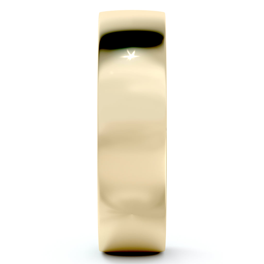 14k Yellow Gold Wedding Ring Low Dome Comfort Fit (5 mm)