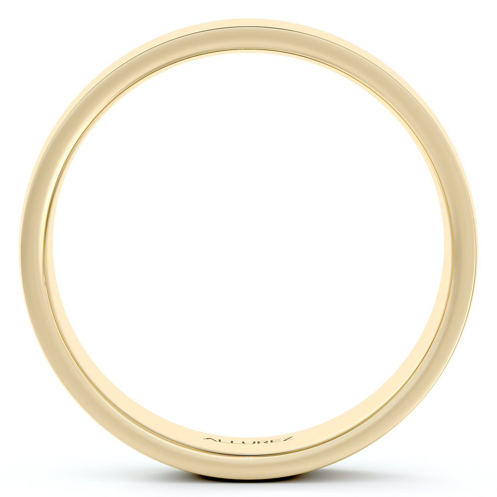 18k Yellow Gold Wedding Ring Low Dome Comfort Fit (5 mm)