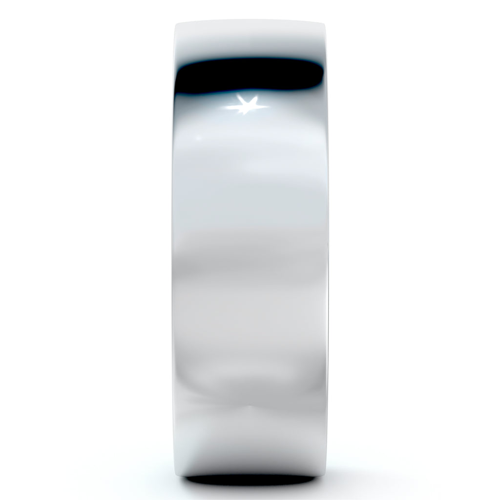 Men's Wedding Ring Low Dome Comfort-Fit in 14k White Gold (6mm)