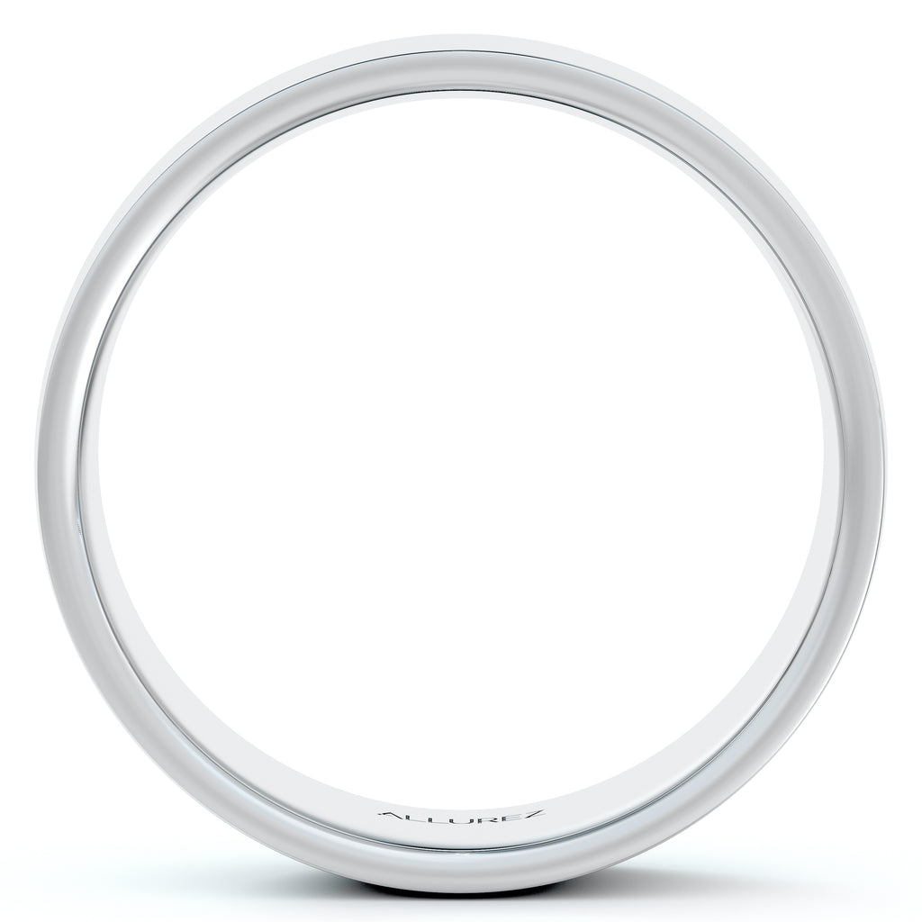 Men's Wedding Ring Low Dome Comfort-Fit in 14k White Gold (6mm)