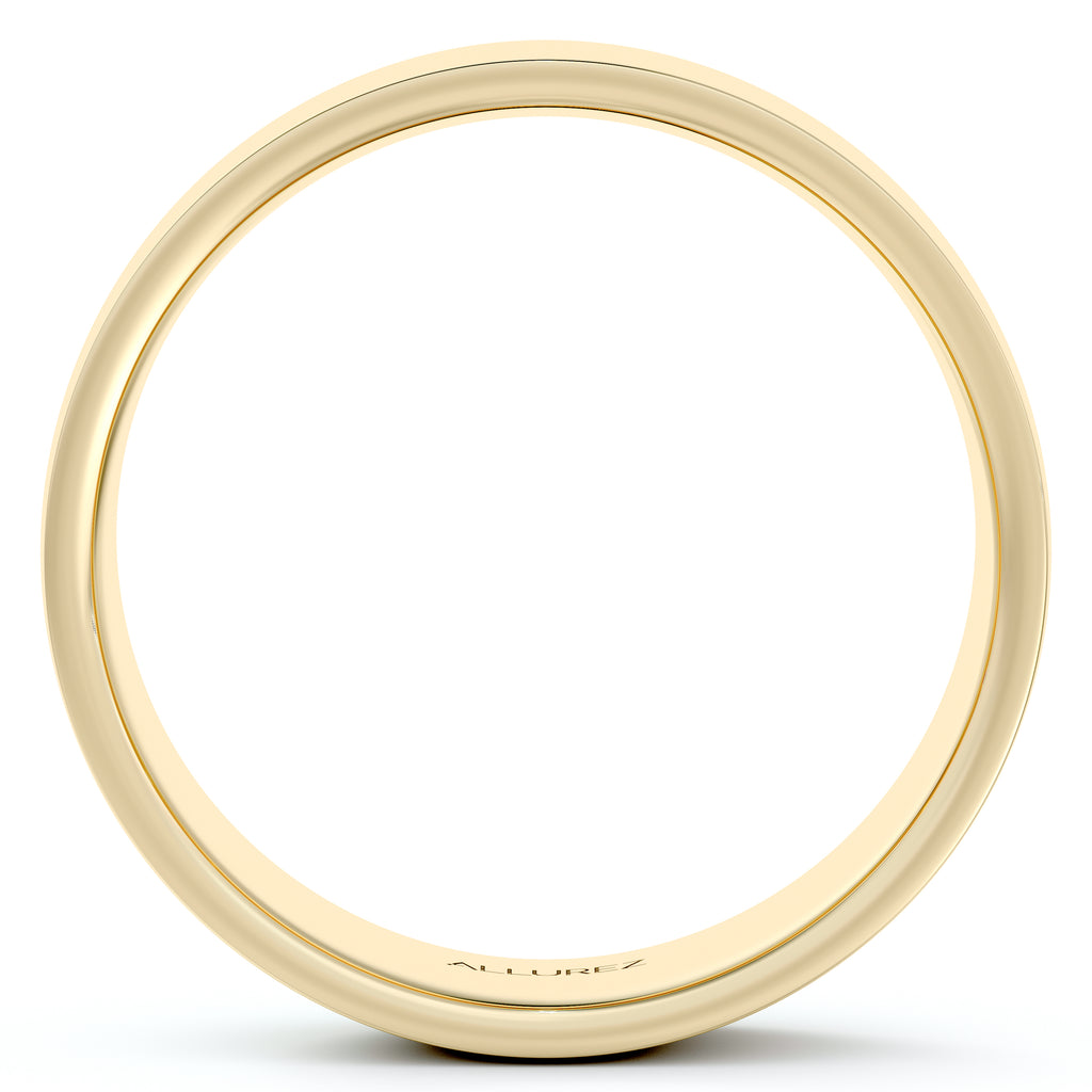 Men's Wedding Ring Low Dome Comfort-Fit in 18k Yellow Gold (6mm)