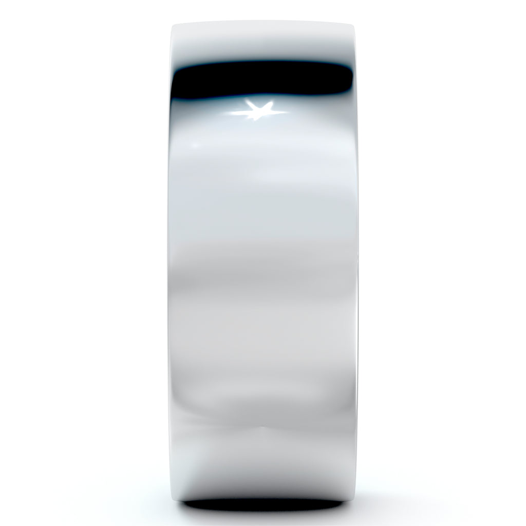 Men's Wedding Band Low Dome Comfort-Fit in 14k White Gold (7 mm)