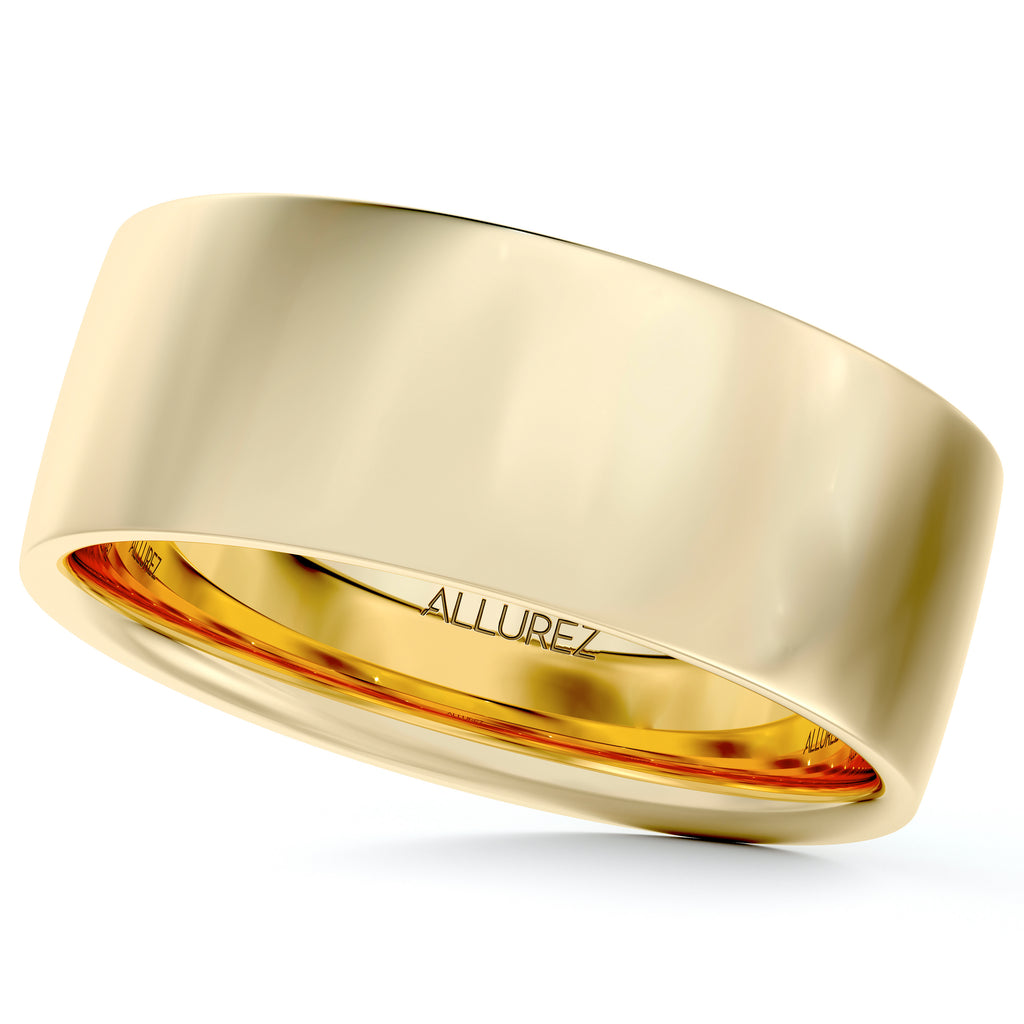 Men's Wedding Band Low Dome Comfort-Fit in 14k Yellow Gold (7 mm)
